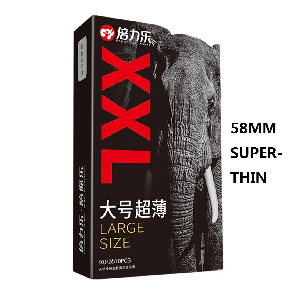 Large Size Condoms XXL Ultrathin Sex Toys Cock Penis Sleeves Extra Lubricated Latex Condom Contraception Sex Products for Men 18 - Seprincess