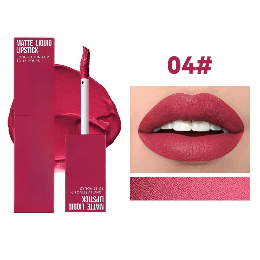 Cheap Matte Ink Liquid Lipstick Non-stick Cup Long Lasting Velvet Nude Lip Gloss Waterproof Lips Tint Waterproof Korean Make Up - Seprincess