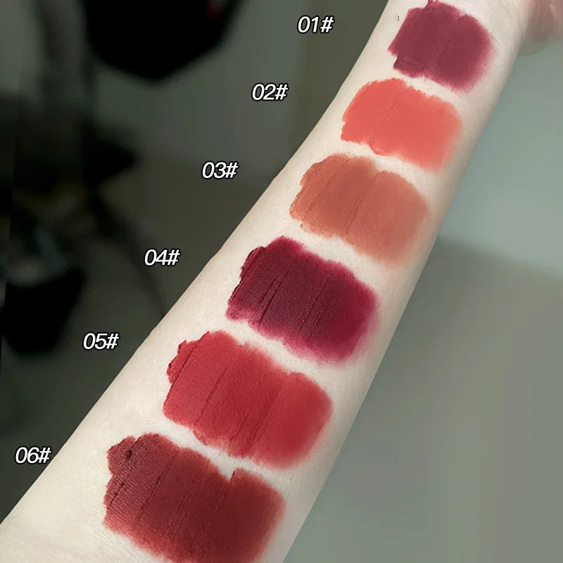 Rose Garden Matte Muse Lip Mud Liquid Lipstick Waterproof Nude Lip Gloss Long Lasting Non-stick Cup Sexy Women Lipgloss Cosmetic - Seprincess