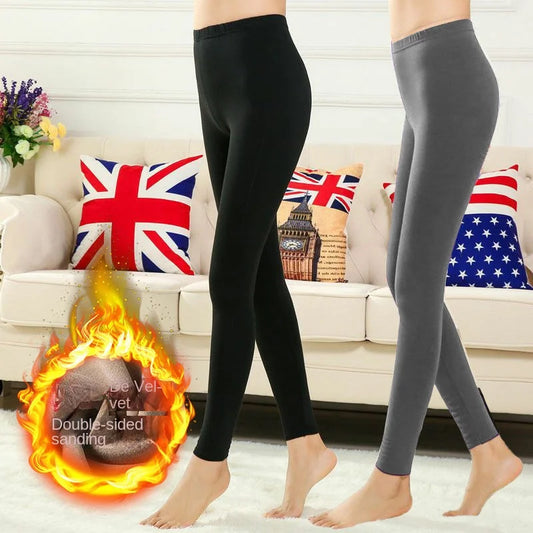 Women's Thermal Underwear Double Sided Warm Bottoms Lingerie Pajamas Autumn Spring Pants Trousers Warming Base Women Clothing