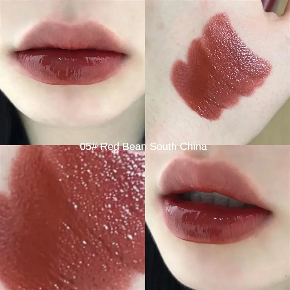 6 Colors Silky Glossy Lipstick Gege Bear Pump Lips Moisture Water Bomb Comfortable Ultra Sheen Non-Stick Cup Lip Balm Makeup - Seprincess