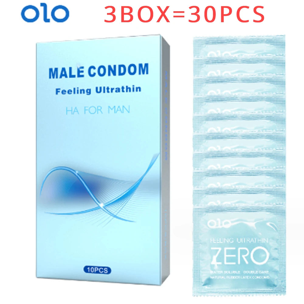 30pcs Ultra Thin Condoms Intimate Condone Super Lubricated Natural Latex Penis Sleeve Long Lasting Condom for Adult 18+ Sex Toys - Seprincess