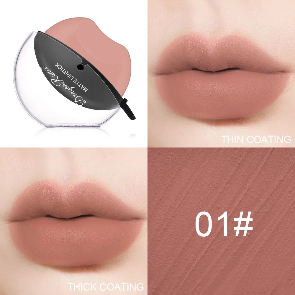 New Squeeze Into Lazy Lipstick Lip-shaped Lipstick Moisturizing Matte Lip Makeup Tint Waterproof Nonstick Cup Lipgloss Korean