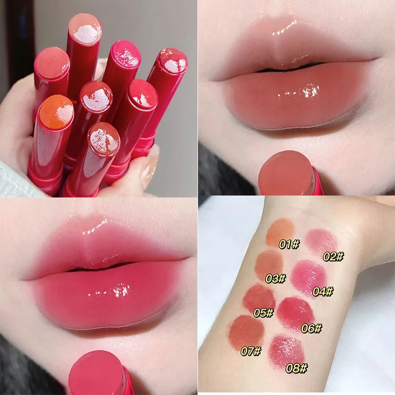 Mirror Water Light Lip Gloss Jelly Lipstick Pencil Long Lasting Moisturizing Solid Lip Tint Balm Women Make Up Beauty Cosmetics - Seprincess