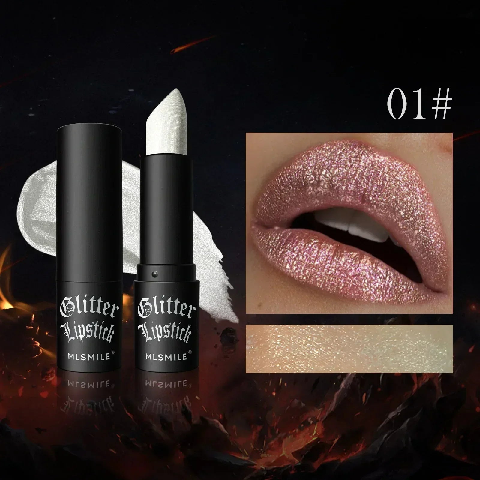 Diamond Pearlescent Lipstick Waterproof Long Lasting Non-stick Cup Matte Velvet Shiny Lipsticks Red Sexy Lips Makeup Cosmetics - Seprincess