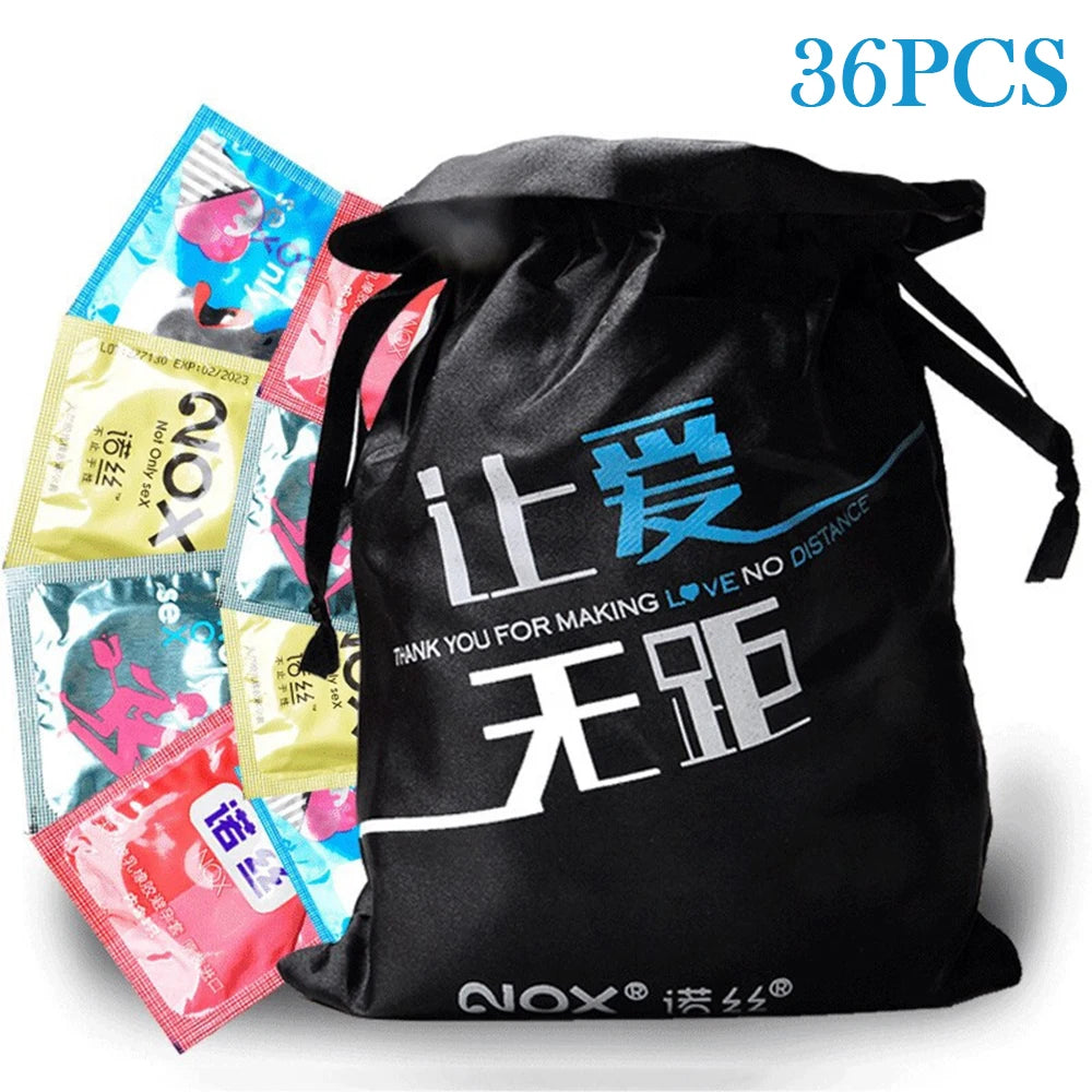 24/36PCS Condoms in Bulk Super Lubrication G-spot Large Particles Random Package Adults Contraception Sex Toys for Male Condoms - Seprincess