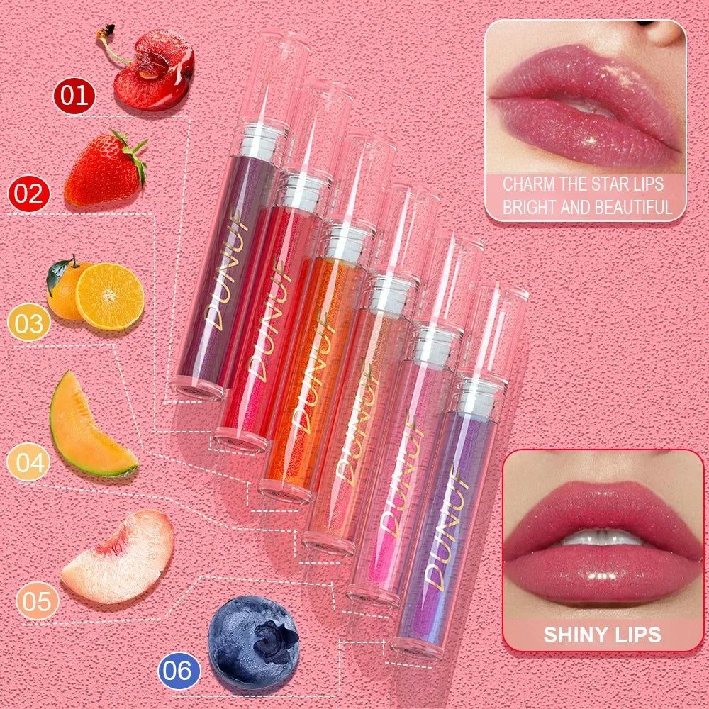 DUNUF Fruit Color-changing Long Lasting Nouritious Lipsticks Lip Gloss Make up Spring Moisturizing Lip Oil Makeup Free Shiping - Seprincess