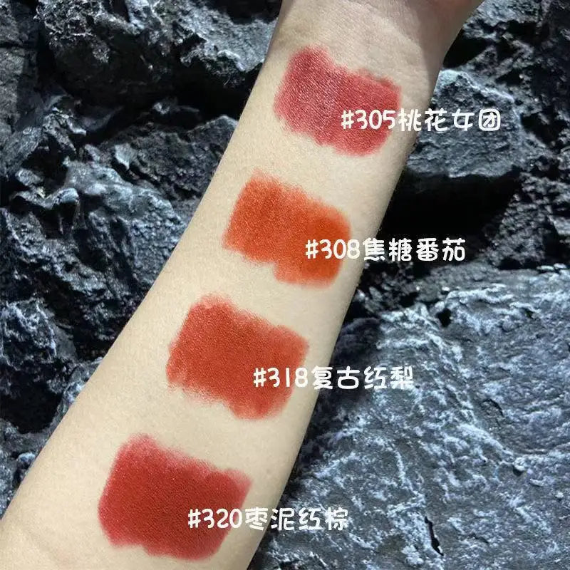 Bear Little Milk 4-Color Lipstick Velvet Long Lasting Smooth Moisturizing Waterproof Pigment Easy To Wear Lip Makeup Cosmetic - Seprincess