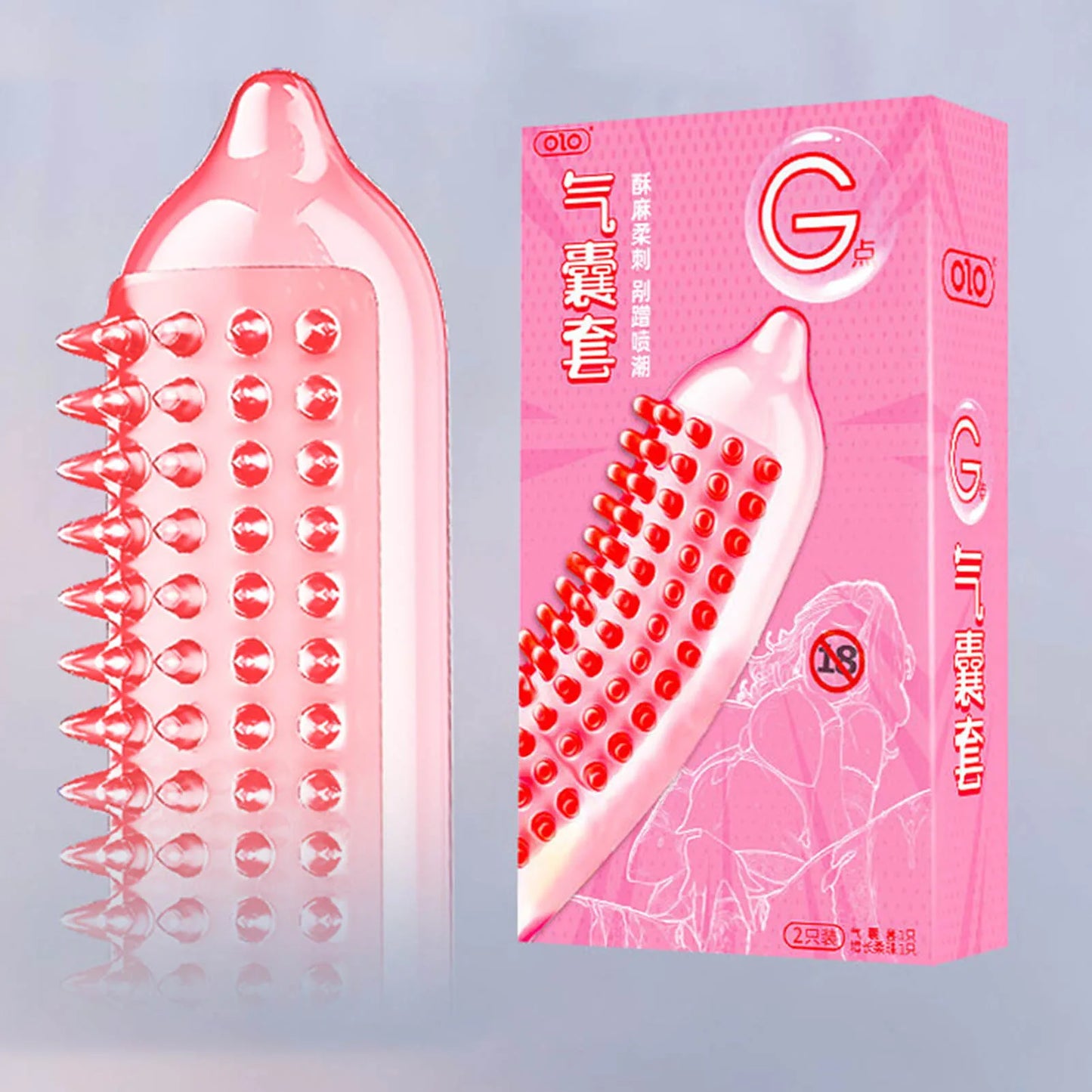 Dotted Condoms for Men Adult Sex Toys Spike Ribbed G-spot Vaginal Stimulation Cock Condom Contraception Sensitive Penis Sleeves