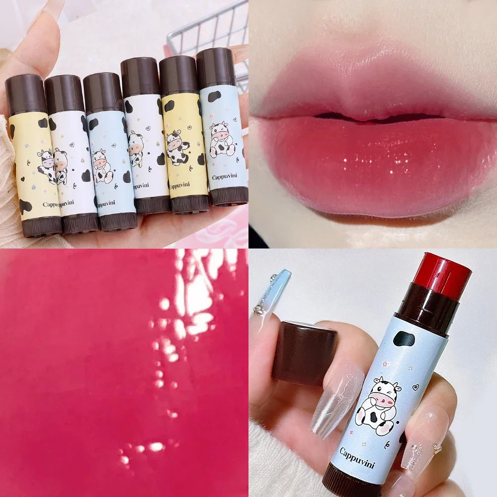 Moisturizing Colored Lip Balm Jelly Nude Rose Black Tea Mirror Lipstick Non Sticky Cup Watery Lip Tint Lips Care Makeup Cosmetic