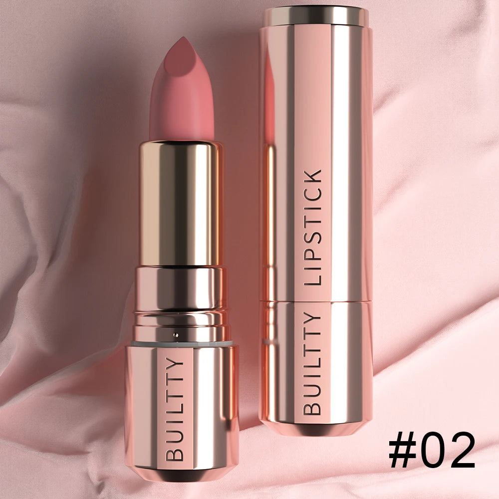 Matte Lipstick 5 Colors Nude Red Moisturizer Smooth Lipstick Long Lasting Waterproof Lipstick Matte & Pearl Finish Makeup Gift - Seprincess