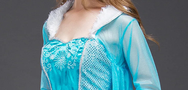 Snow Elsa Princess Elsa Dress Adult European and American Halloween Cosplay Stage Costumes - Seprincess