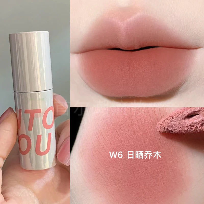 Into You Air Lip Mud W6 Bare Color Lip Glaze Durable Bean Paste Lipstick Intoyou Authentic Minority Female