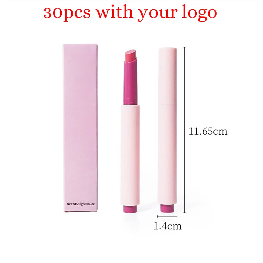 2.5g Private Label 6-color Lipstick Pen Custom Bulk Press-on Waterproof Non-fading Pop-lip Mirror Glaze Water Gloss Makeup Vegan - Seprincess