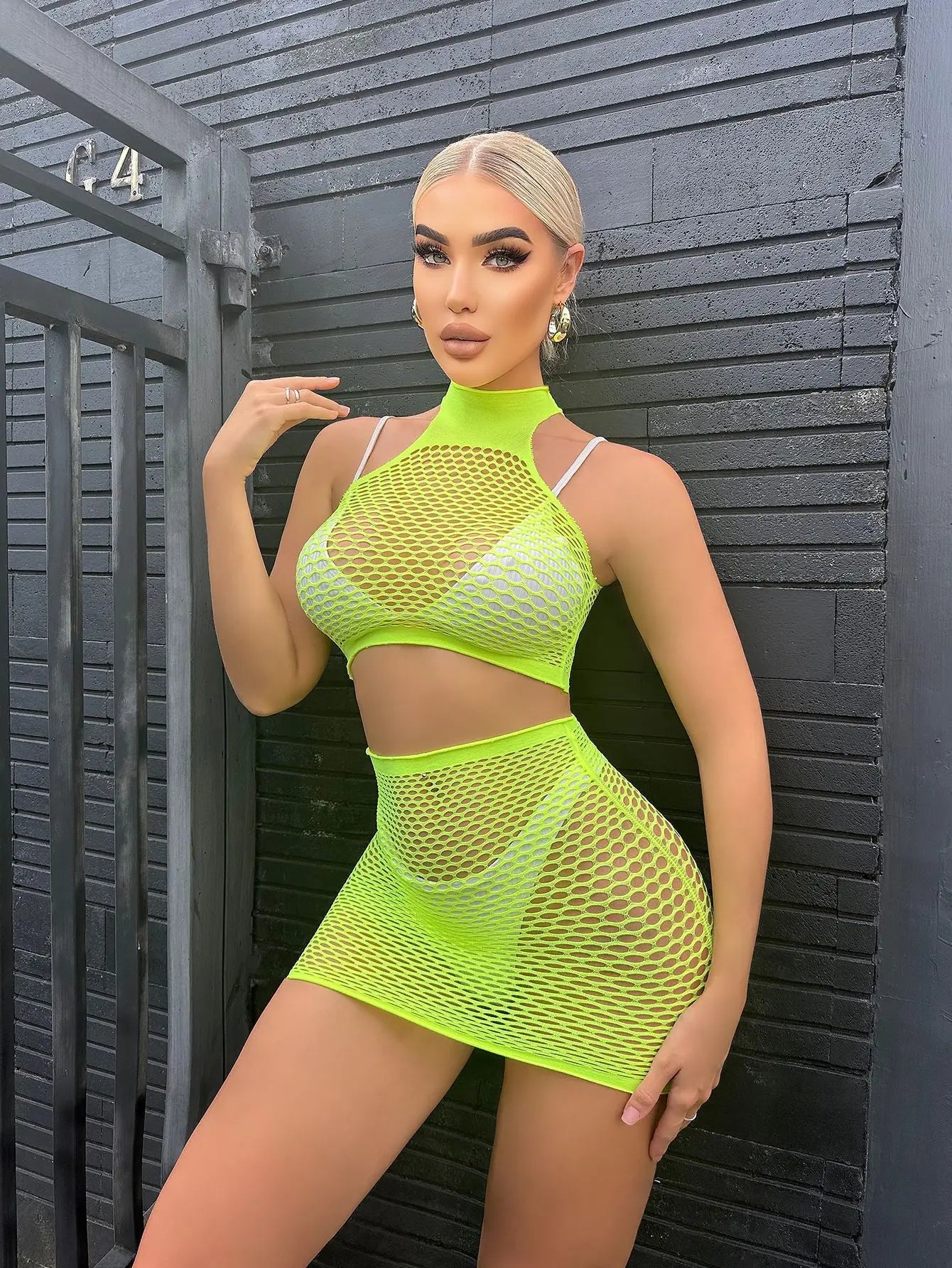 Dress Hollow out two-piece set with tight fitting and exposed breasts elegant party dresses woman Casual women's dresses sexshop - Seprincess