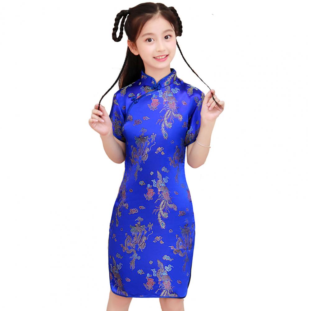 Kids Hanfu Dress Elegant Princess Dress Summer Dresses Chinese Cheongsams For Girls Traditional Chinese Dress Toddler Dress