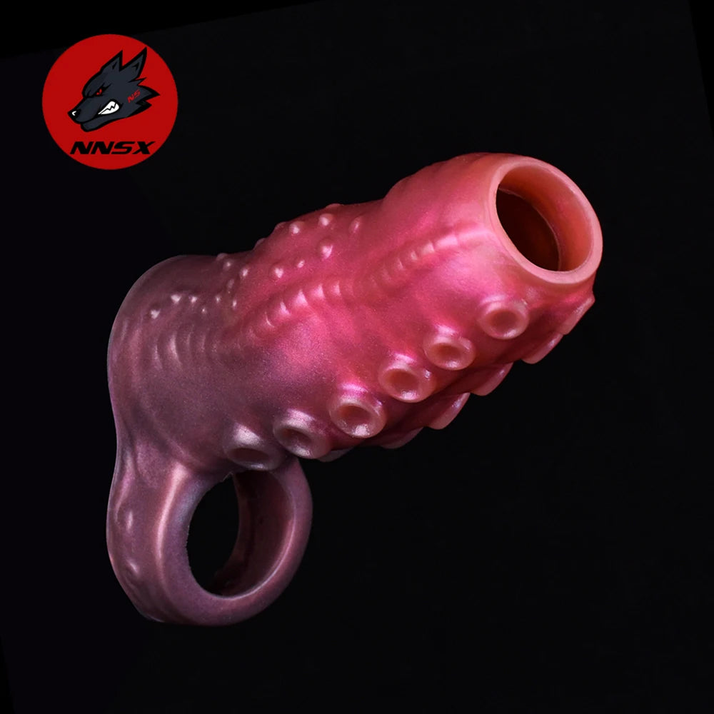 Octopus Tentacles Penis Sleeve Cover Extension Enlargement Granule Clitoris G-spot Stimulate Delay Ejaculation Sex Toys for Men