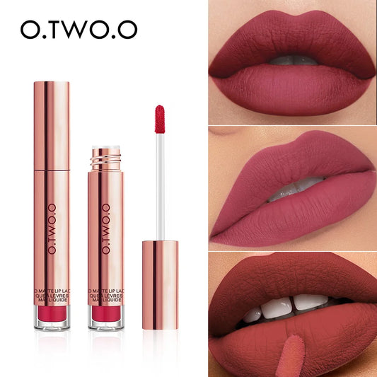 O.TWO.O 12 colors High Quality Velvet Matte lipstick Long Lasting Lips Makeup Waterproof Easy to Wear Matte Liquid Lip Gloss - Seprincess