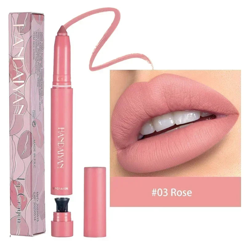 Nude Brown Lipliner Pen Waterproof Sexy Red Matte Contour Tint Lipstick Lasting Non-stick Cup Lipliner Pen Lips Makeup Cosmetic - Seprincess