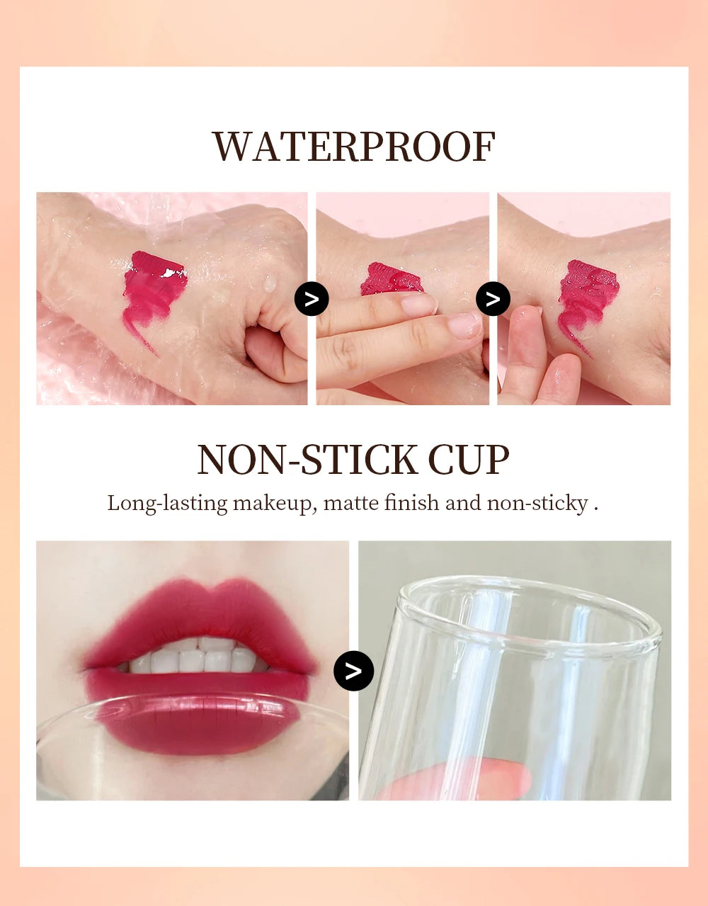 QIBEST New Makeup Lipstick Matte Lipstick Brown Nude Sexy Red Color Liquid Lipstick Lip Gloss Waterproof Long Lasting Lip Tint - Seprincess