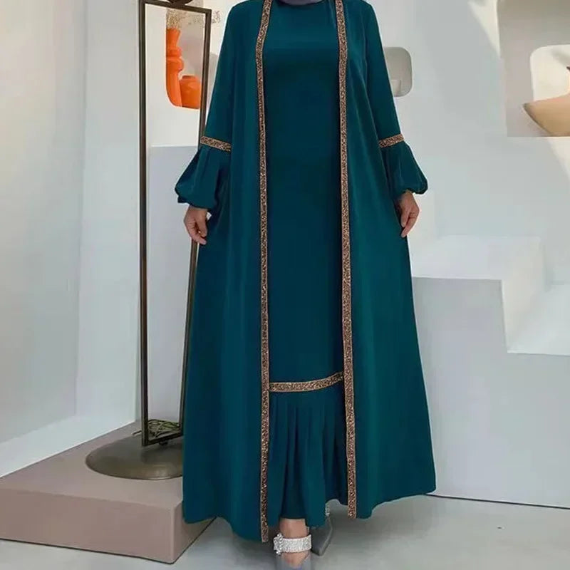 Eid Abaya Dubai Modest Turkey Muslim Long Dress for Women Arabic Sequin Islamic Dresses Evening Party Gown Moroccan Kaftan Robe - Seprincess