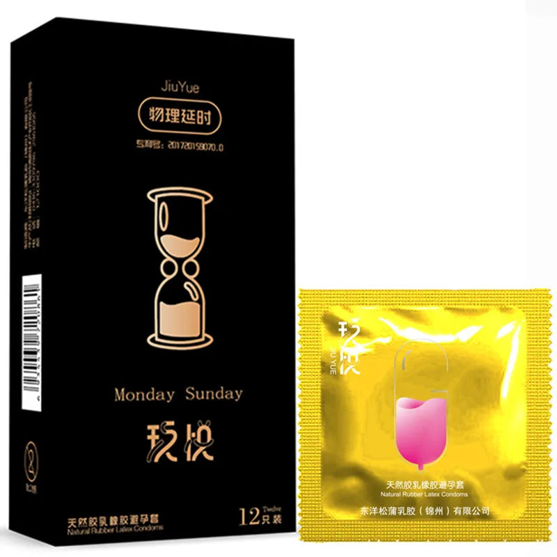 12pcs Sex Delay Condoms For Men Sex Toys Super Exciting Sensation Design Sexual Protection Small Tight Waist Sleeve For Penis - Seprincess