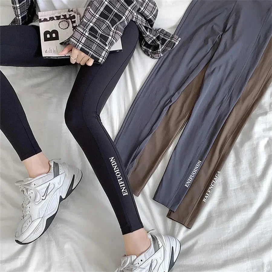 Casual Ankle-length Gym Legginsy Trousers Fashion Slim Yoga Leggings Pants Women New High Waist Seam Pencil Leggins Pantalones