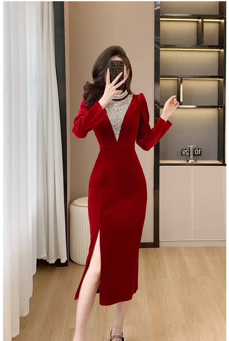 2024 Real-time Banquet Design Sensibility Heavy Embroidery Dress Yearly Hostess Warrior Gown New Year Dress - Seprincess