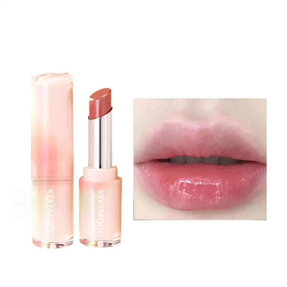 Jelly Lipstick For Kekemood Moisturizing Mirror Water Light Solid Lip Gloss Glass Tea Red Brown Lip Glaze Tint Makeup Cosme Q6S3 - Seprincess