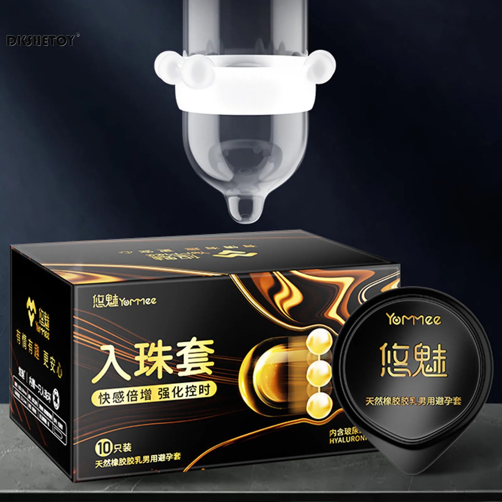 10PCS sex delay condom for men sex Condoms with Beads ball delay ejaculation g spot stimulator penis sleeve for Adults 18+ - Seprincess