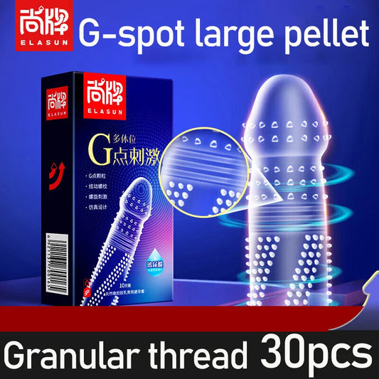 30pcs Condoms G-Spot Stimulation Penis Sleeve  Particle Thread Type Sex Toys for Men Vaginal Stimulation Adult Supplies Sex Shop - Seprincess