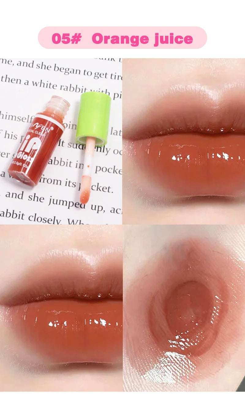 6PCS Moisturizing Lip Gloss Transparent Lip Oil Hydrating Lip Glaze Lip Plumper Hydrating Make Up Liquid Lipstick Lips Cosmetics - Seprincess