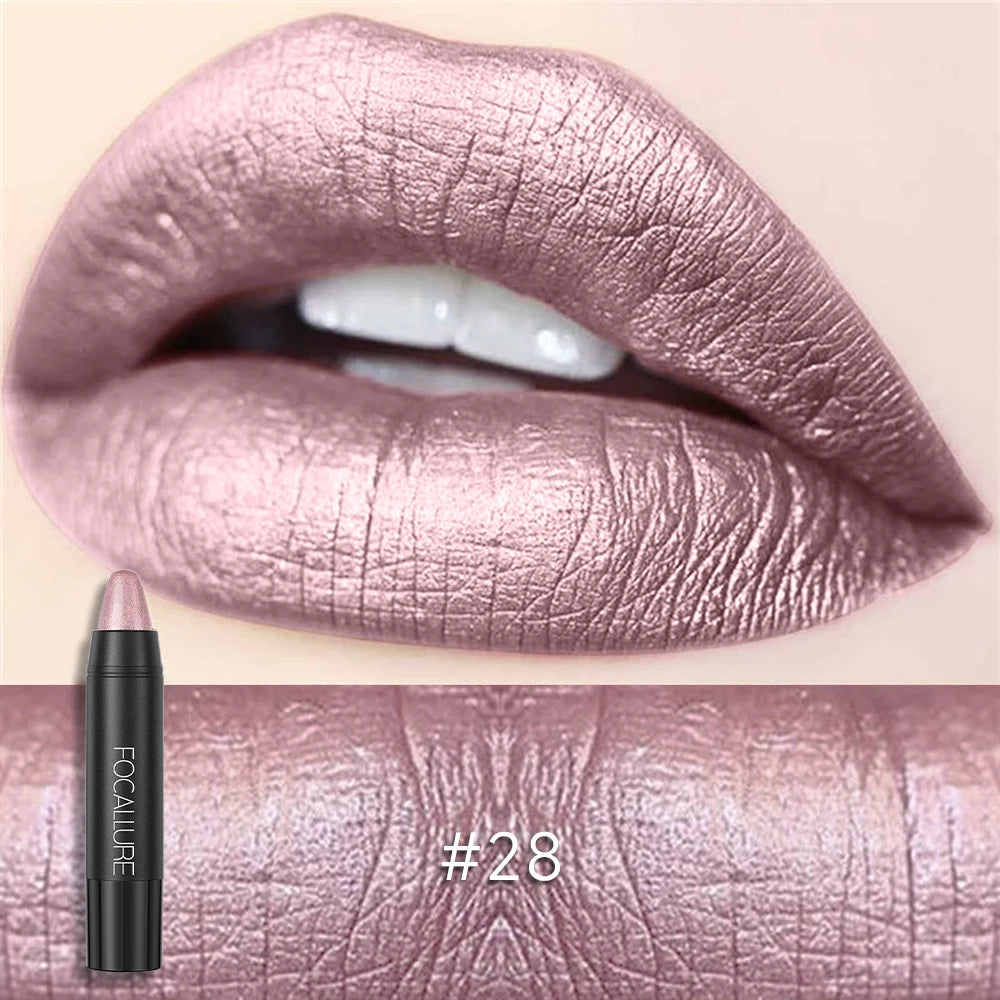 FOCALLURE Nude Velvet Matte Lipstick Waterproof Long-lasting Rendering Non-stick Sexy Lipbalm Lip Pencil Women Cosmetics Makeup - Seprincess