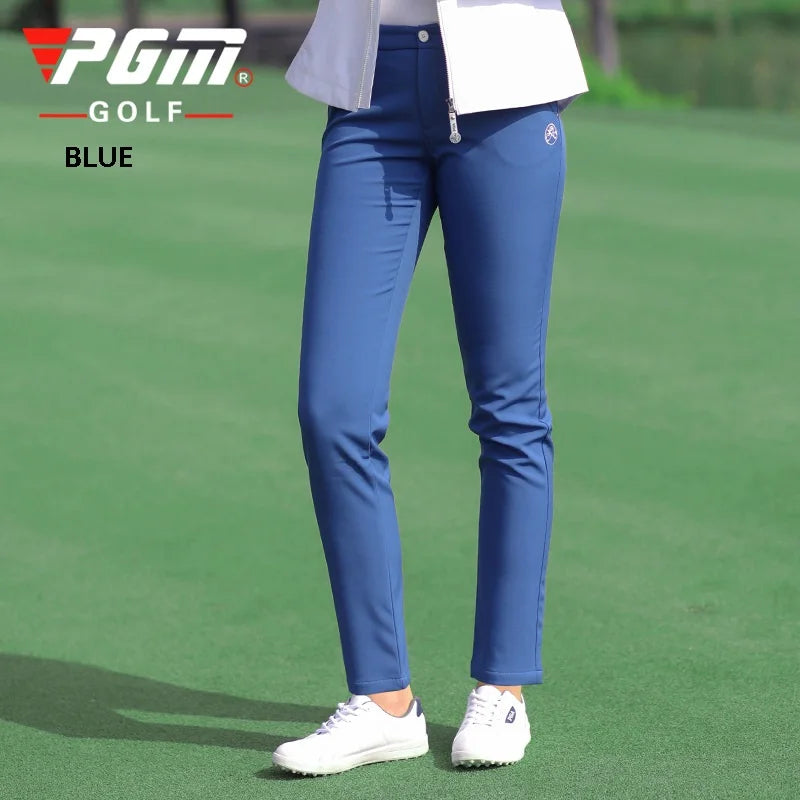 PGM Women Winter Golf Pants Lady Waterproof Warm Pant Fleece Snow Prevention Trousers Girls Elastic Straight Sweatpant XS-XXXL