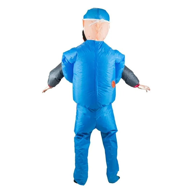 Adults Scary Doctor/Surgeon Inflatable Costume Halloween Carnival Tricky Cosplay Costume Props Fancy Dress Stage Shows Apparel - Seprincess