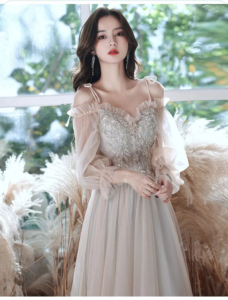 2024 Summer Light Gauze Bridesmaid Dress Women Sexy Wedding Party Gown Elegant Novelty Cheongsam Temperament Gentle Qipao