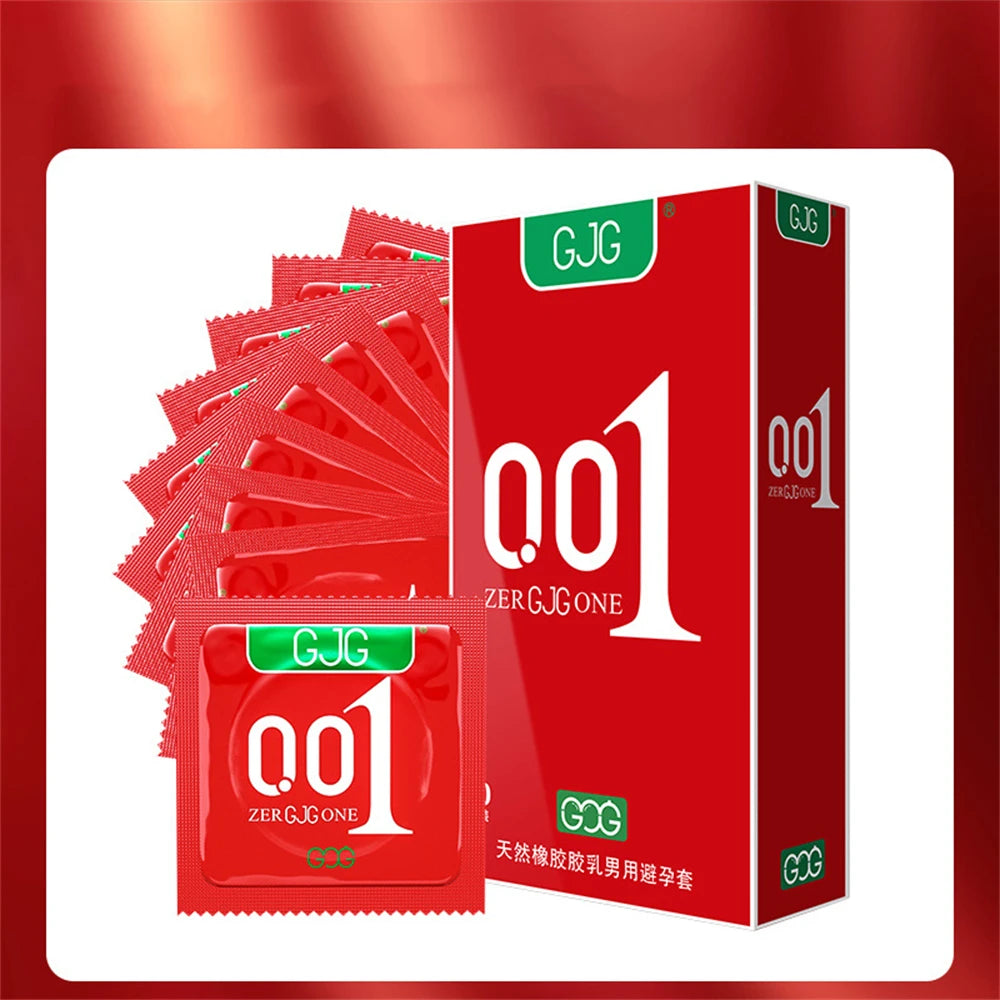 10 PCS 001 Condoms Men Sex Toys for Adult Ultra Thin 0.01mm Lubricated Penis Sleeve Condom Happiness Full Oil Smooth Sex Shop - Seprincess