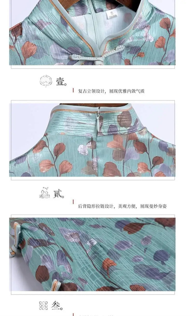 2024 Chinese style traditional  improved cheongsam dress mermaid skirt gril fashion casual daily qipao vintage party dress a14 - Seprincess