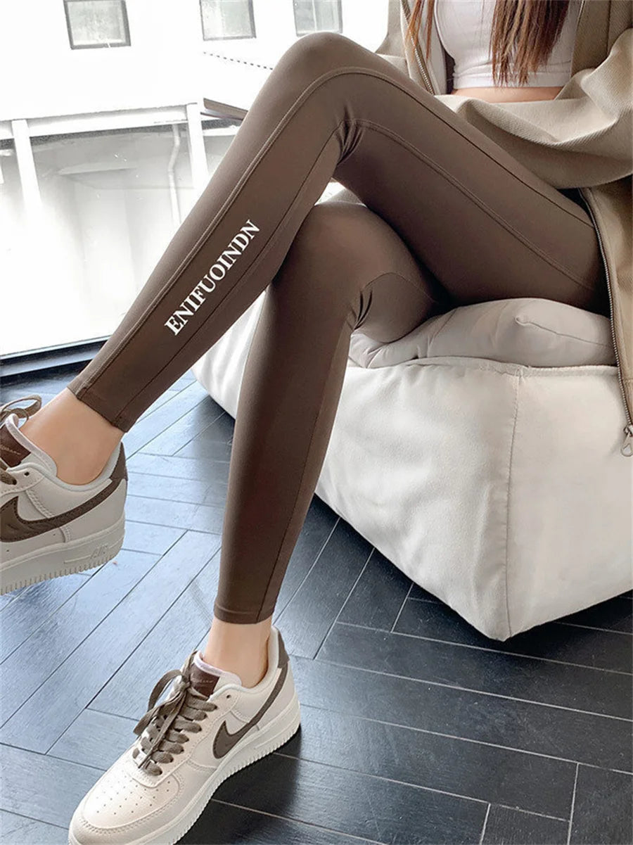 Casual Ankle-length Gym Legginsy Trousers Fashion Slim Yoga Leggings Pants Women New High Waist Seam Pencil Leggins Pantalones