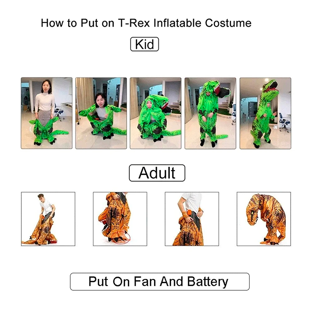 Dinosaur Costume T-rex Costumes Inflatable Halloween Costumes Inflatable Costume For Adult - Seprincess