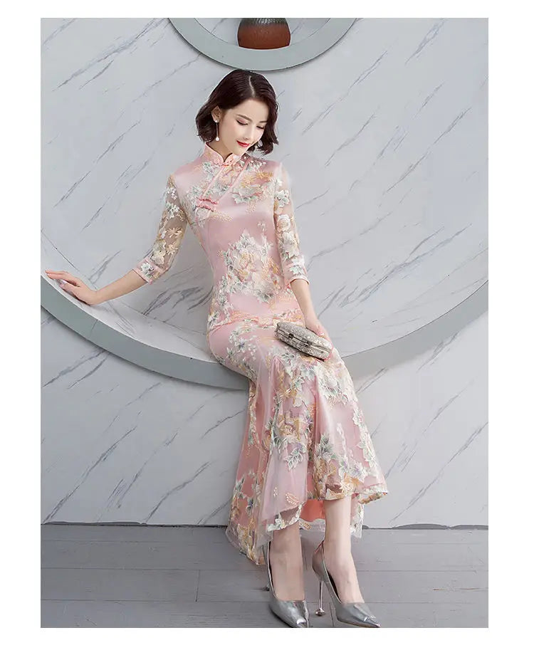 Party Women Dress Luxury China Style Elegant Banquet Long Qipao Oriental Female Wedding Slim Prom Cheongsam Gowns Vestido S-4XL - Seprincess