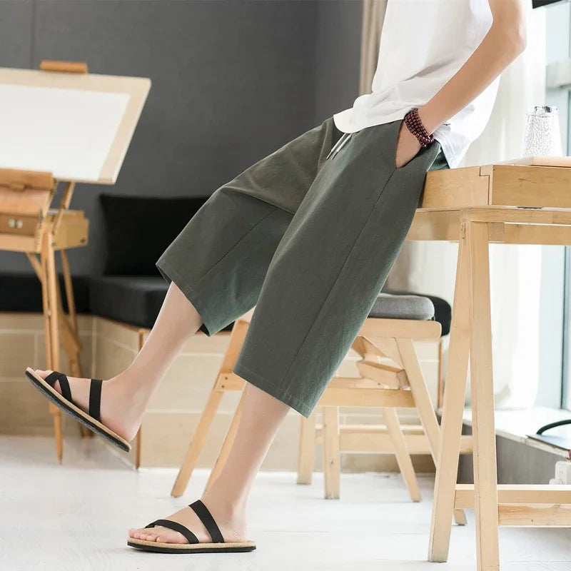 Men's Pants Summer Capris Loose Fitting Version Fashionable Comfortable  Shorts for Men