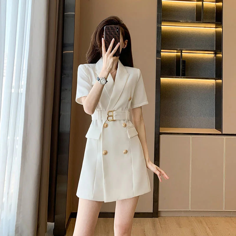 2024 Summer New Fashion Temperament Women's Dress Small Fragrance French High-grade White Dress Summer Niche Design Suit Skirt - Seprincess