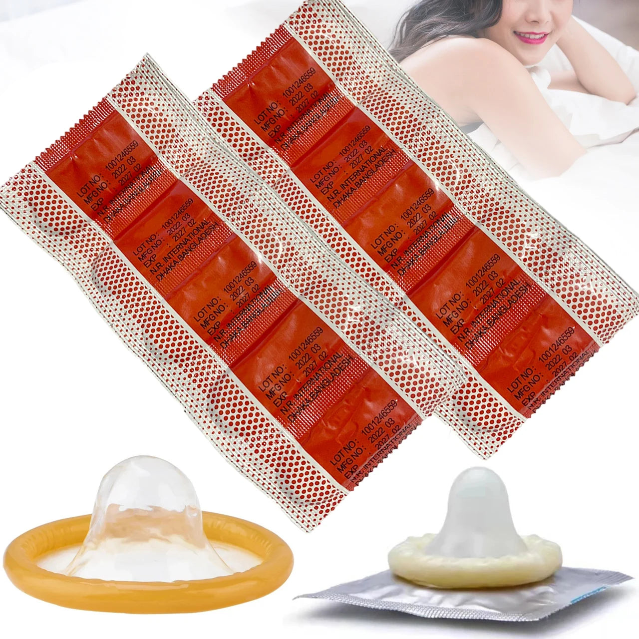 10/30/50pcs Hyaluronic Acid Condom For Men 18+ Penis Sleeve Lubrication Ultra Thin Condom Contraception Supplies Adults Sex Toys - Seprincess