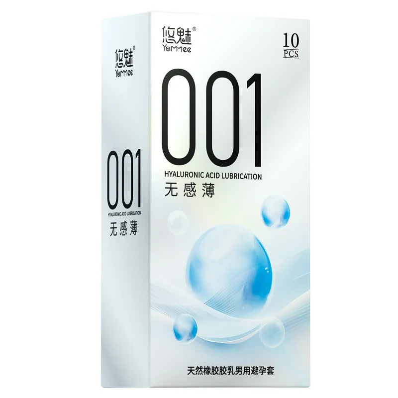 Hyaluronic Acid Condom Ultra Thin Latex Penis Sleeves For Men Fama Lubricate Tim-delay Safer Condom Adult Wedding Night Sex Toys - Seprincess