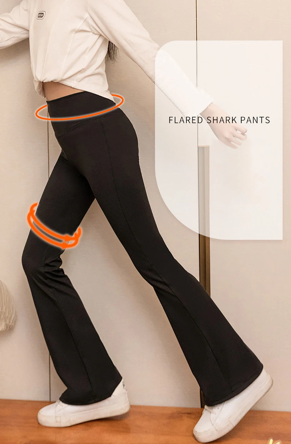 Girls High Waist Flared Pants for Spring and Autumn Kids Fashion Tight Leggings with Stylish Elastic Teenager Bottoms Clothes