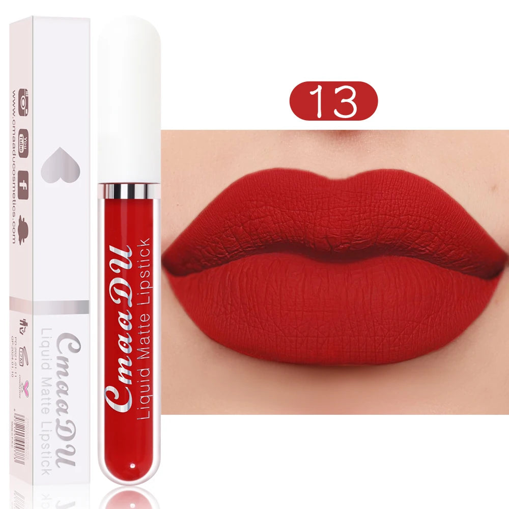 CmaaDu 18 Matte Mist Lip Glaze Long-lasting waterproof Moisturizing Lip Gloss Natural Healthy Lipstick - Seprincess