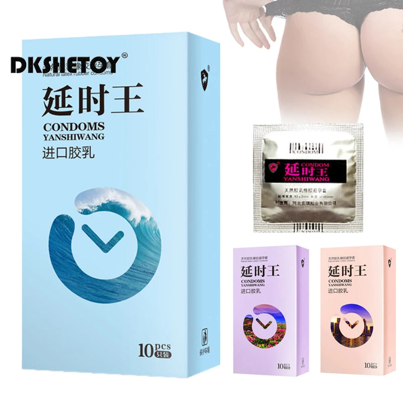 FAMA Male Natural Latex rubber Condoms Sex toys Delay ejaculation spike Dotted sleeve for penis Contraceptives adult Supplies - Seprincess