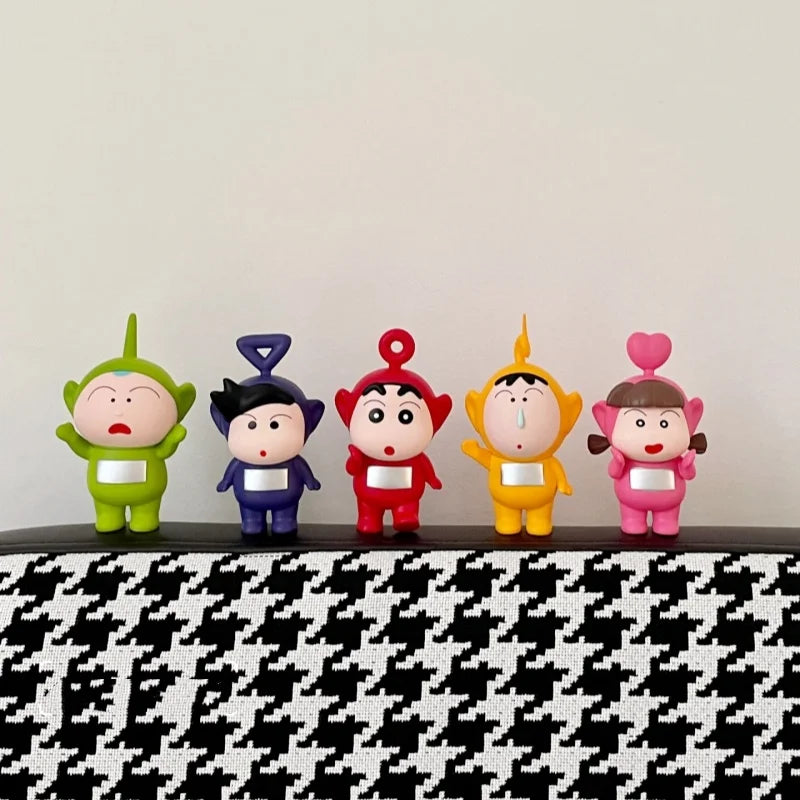 Crayon Shin Cos Teletubbies Box Action Figuremodel Toy Gift For Christmas Antenna Baby Dress Up Crayon Shin Chan Cute Gift - Seprincess