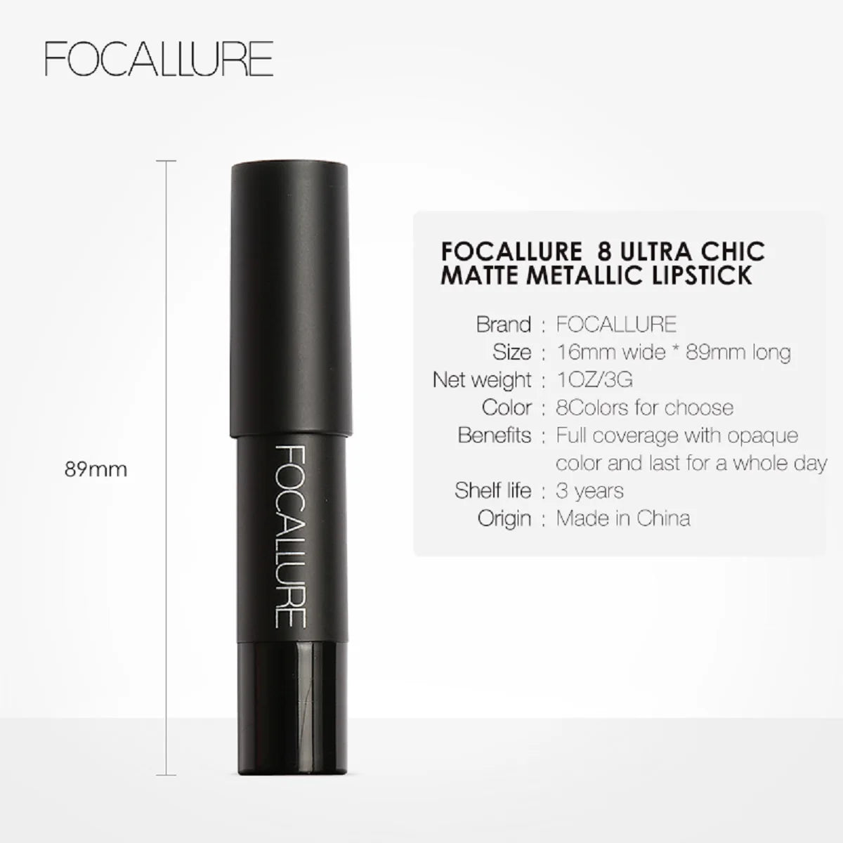 FOCALLURE Nude Velvet Matte Lipstick Waterproof Long-lasting Rendering Non-stick Sexy Lipbalm Lip Pencil Women Cosmetics Makeup - Seprincess